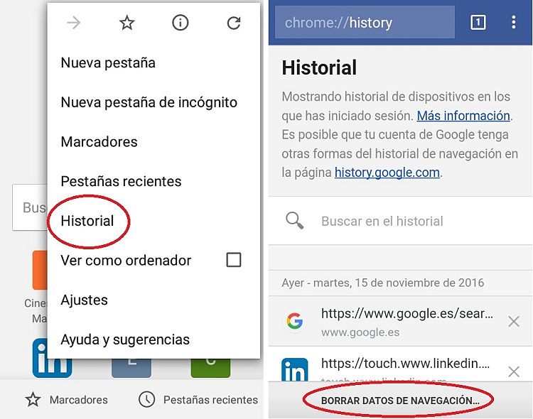 Pasos para borrar historial en navegador 1 pasos para borrar historial en navegador