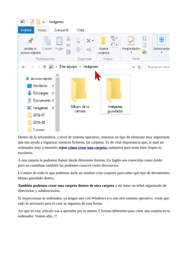 Pasos para manejar carpetas en PC 1 pasos para manejar carpetas en pc
